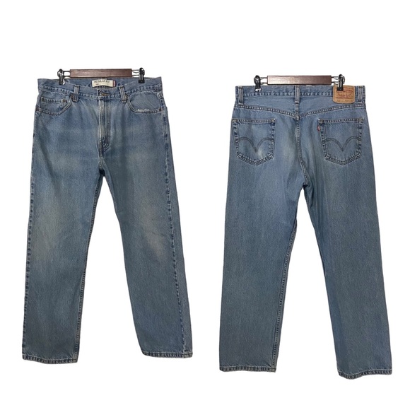 Vintage Levi’s 505 Regular Fit Distressed Denim Jeans Blue - Picture 8 of 16